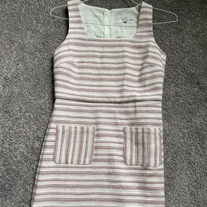 Loft Textured Striped Pocket Sheath Dress